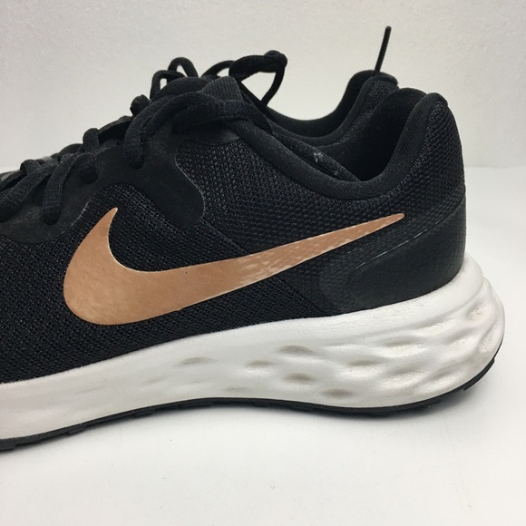 Nike Womens Revolution 6 Running Shoes Black Rose Gold 8.5 - Picture 8 of 12